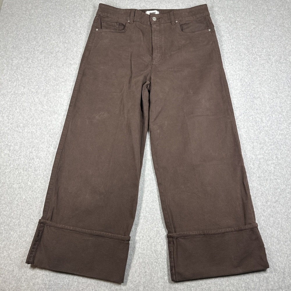 Paige Sasha Ankle Wide Leg Pants Women's 32(Fit 34x26) High Rise Brown